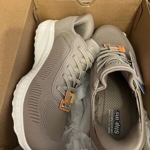 Skechers Vegan Slip-Ins in Gray